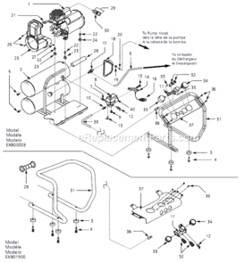 Page A Diagram and Parts List for EX801900 2007 Campbell Hausfeld Compressor